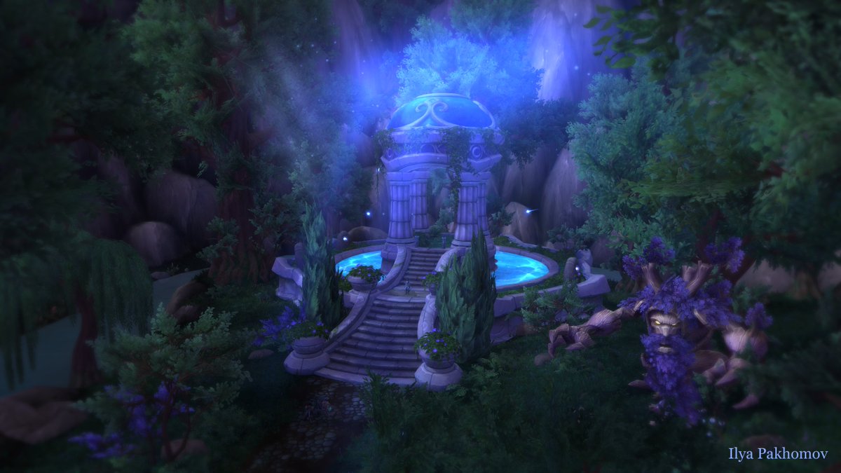 Here I come with a new model! I was inspired by artworks of Jessica Dinh and Jess Murphy, so I decided to make a stone moonwell.  

You may also see it on ArtStation: artstation.com/artwork/XJlxYw

#wow #warcraft #worldofwarcraft #nightelf #kaldorei #portfolio