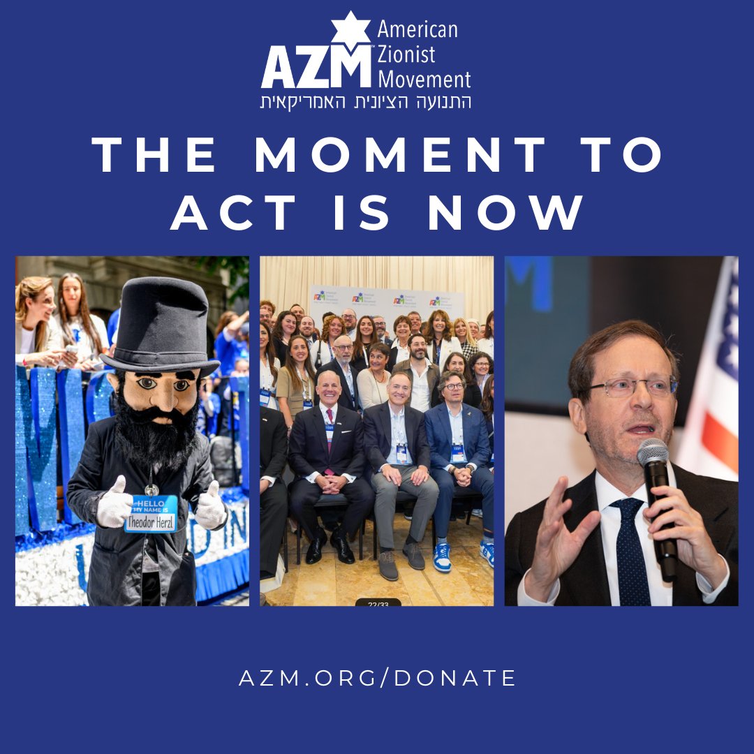 AZM4Israel's tweet image. This year, AZM brought together the broadest coalition of American Jewry—leading the U.S. delegation to the World Zionist Congress and convening our Biennial National Assembly with leaders of all ages. As we look ahead to 2026, your support helps strengthen our bond with Israel…