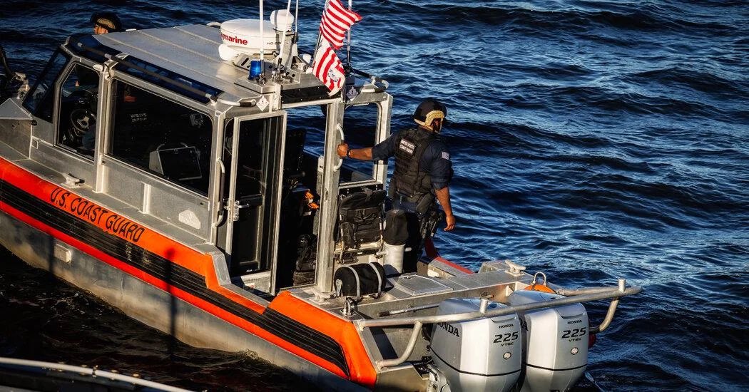 sentdefender's tweet image. The U.S. Coast Guard is continuing to pursue the Guyana-flagged Iranian-linked sanctioned crude oil tanker, M/T Bella 1, which is currently sailing northwest through the Northern Atlantic possibly towards Iceland or Greenland, with the crew having recently painted the Russian…