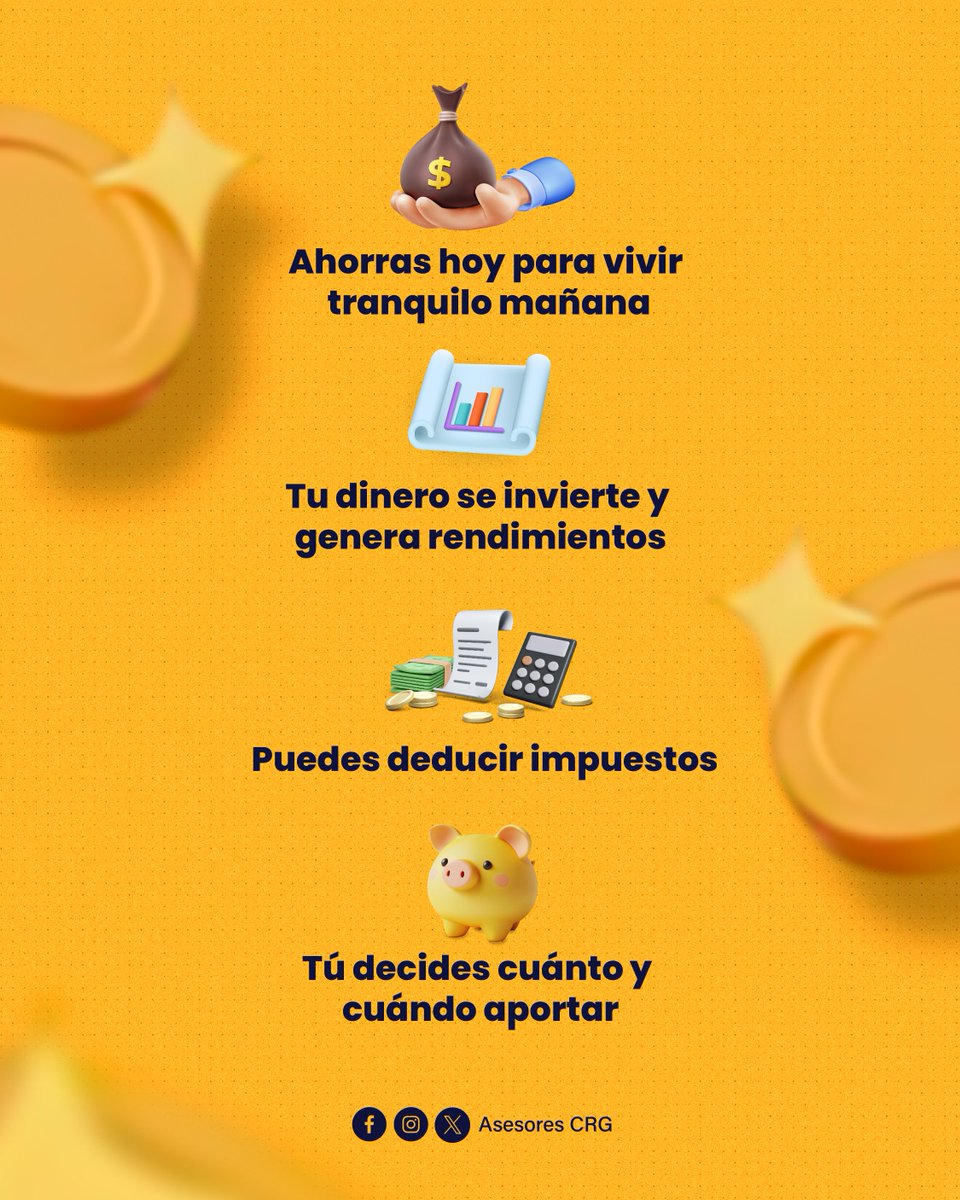¿Quieres tomar el control de tu retiro desde hoy? 💼📈Un PR no depende de tu empleo ni de la AFORE.
Es ahorro + inversión + beneficios fiscales, adaptado a tu etapa de vida.Informarte a tiempo cambia el resultado.
📌 Empieza hoy a decidir mejor tu futuro financiero.
#PPR