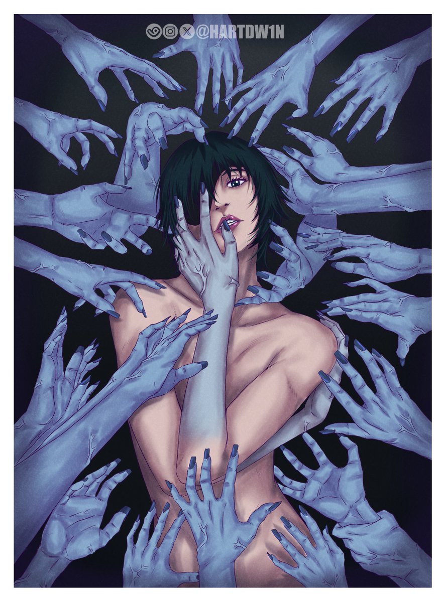 Himeno Chainsawman poster art "love is death" #fanart #Chainsawman #Himeno