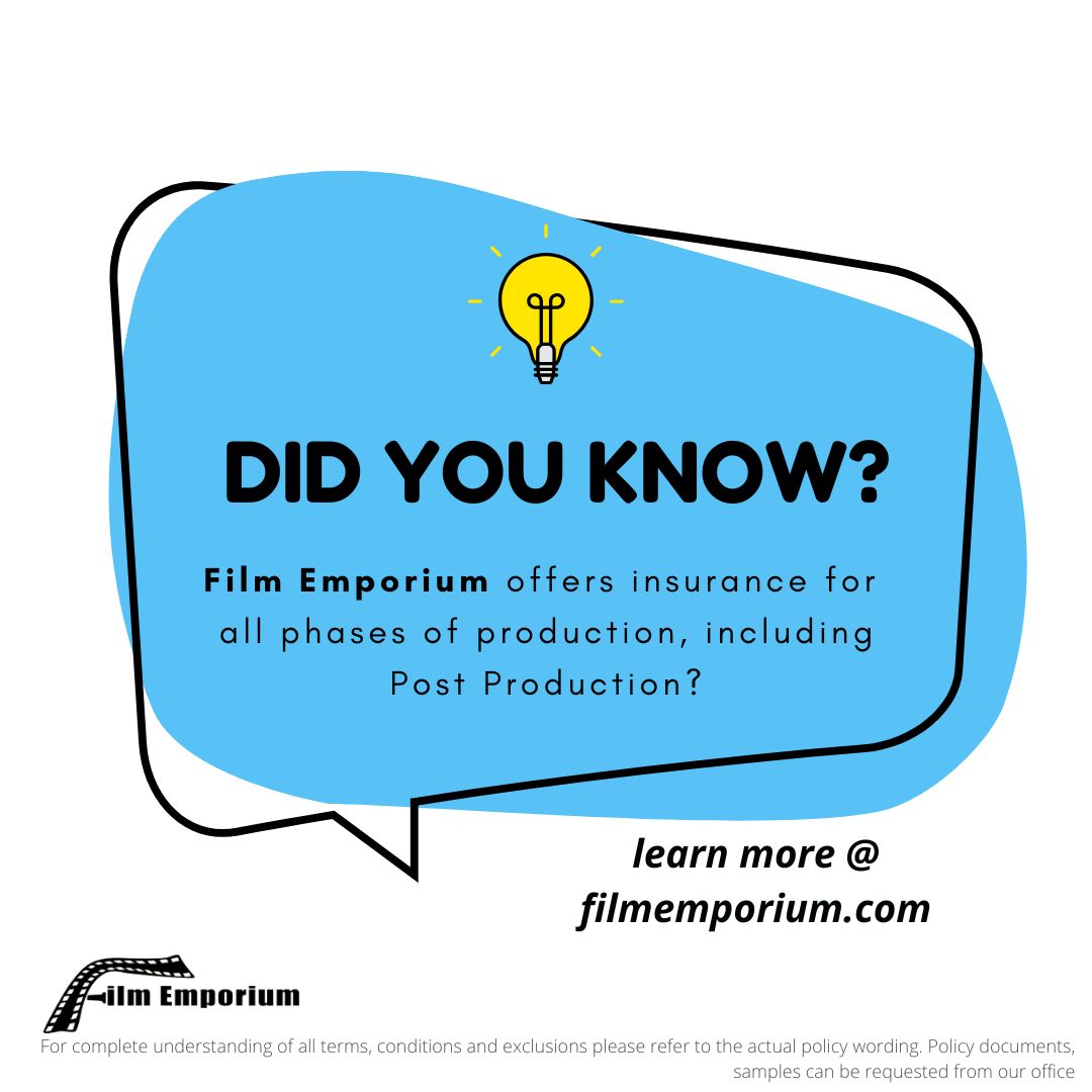 FilmEmporium's tweet image. 💡DID YOU KNOW? Contact Film Emporium to learn about insurance options for your production.  vist.ly/4k6g6
#filmproduction #postproduction #photography #filmmaking #didyouknow