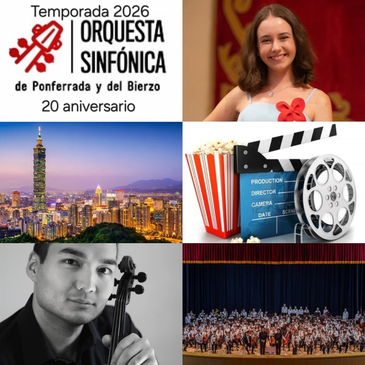 sinfonicaponfe's tweet photo. Mañana empieza el año de nuestro 20º aniversario y para celebrarlo con todos vosotros hemos preparado un año lleno de conciertos especiales y sorpresas. Estad atentos a los anuncios. De momento os ponemos estas imágenes como aperitivo.
#OSPoBi #ospobi20años #ponferradaesmusica https://t.co/arSTShGSz6