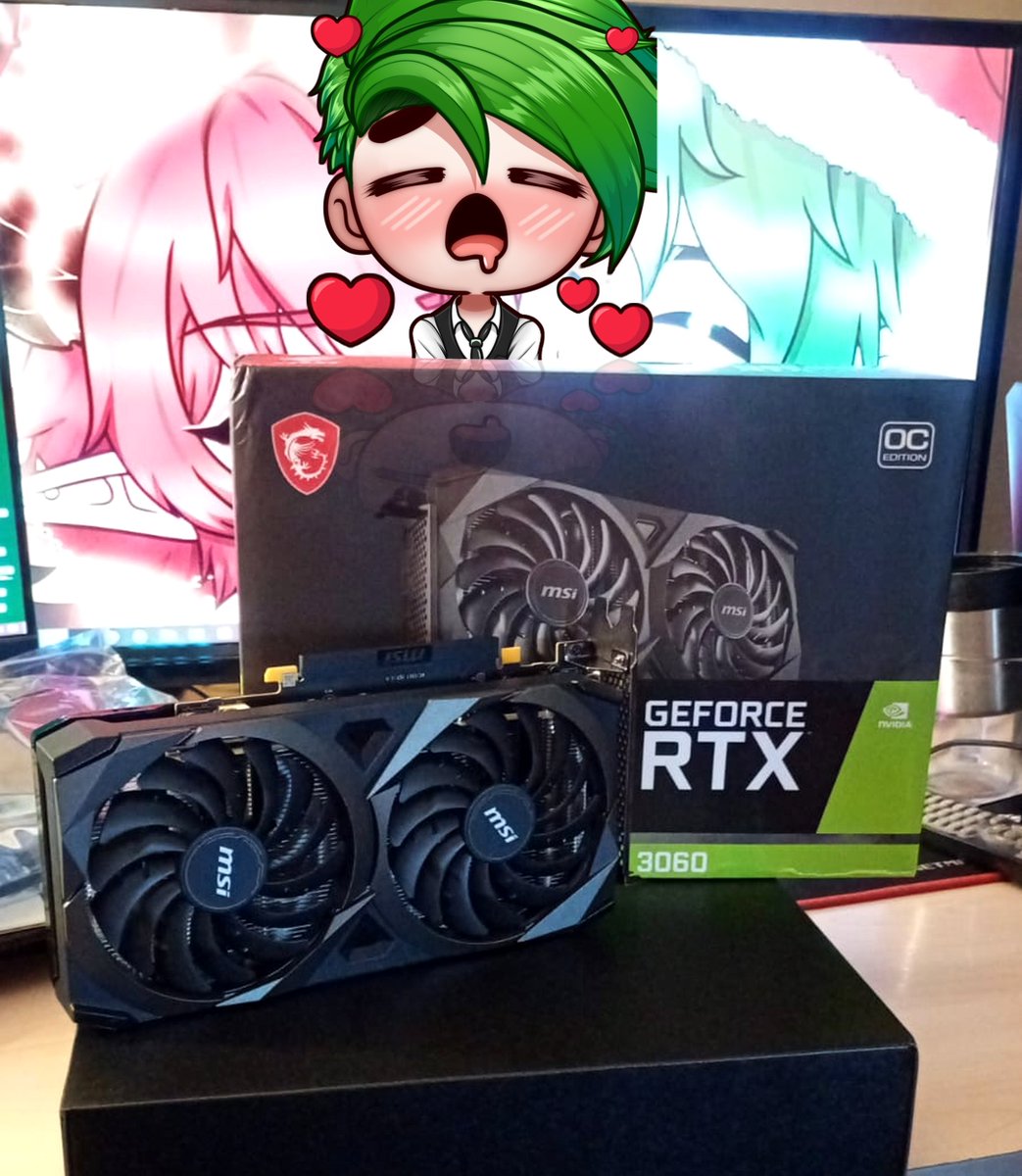 Y a después de mucho tiempo stremeando sin grafica al fin llego mi autoregalito a estrenar de navidad! espero poder darles un stream con mejor calidad uwu a disfrutarla!! 🎄💚