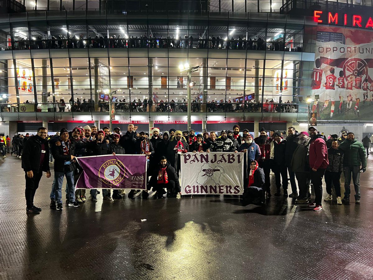 Flag ‘exchange’ Punjabi Villans 🤝 Punjabi Gooners
Flags out, banter ready.
Rivalries on the pitch, respect off it. Different colours, same roots, this is what football should be about.
Integration, unity, and letting people support who they love
Even glory hunters are allowed 😉