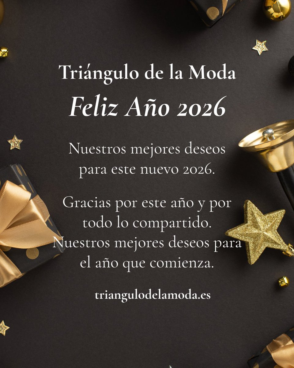 TrianguloModaM's tweet image. Queremos desear a todos nuestros clientes, emprendedores, tiendas, boutiques... un año 2026 lleno de éxitos, y agradecerles la confianza depositada en nuestros mayoristas y fabricantes. #FelizAñoNuevo #moda #madrid