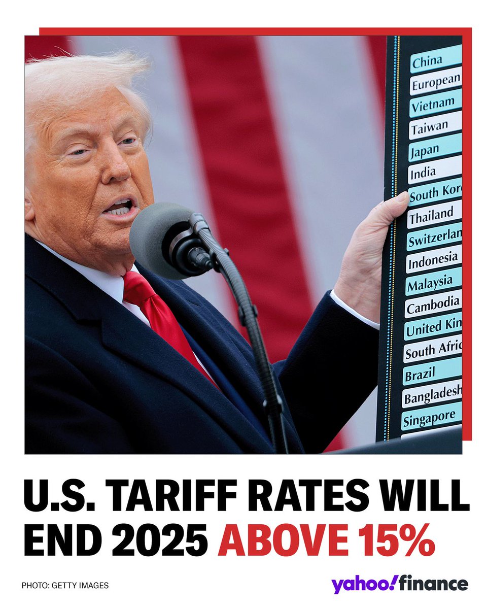 🔵MARKETEVANS: Le tariffe doganali negli Stati Uniti resteranno sopra il 15% fino alla fine del 2025.