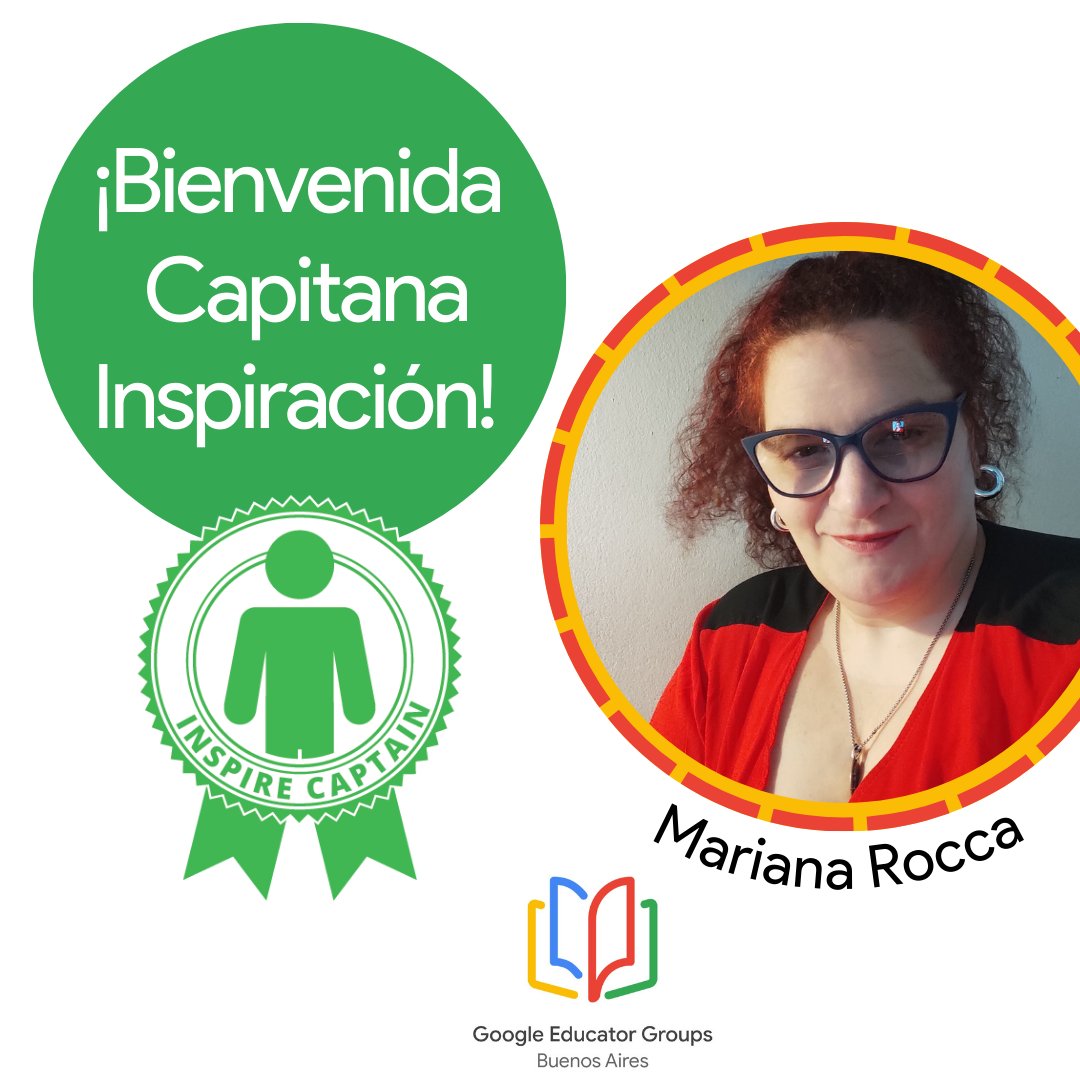GEGBuenosAires's tweet photo. 📣 Felicitamos a @marian_rocca por todo el tiempo, dedicación y ganas que dió al Grupo desde el día en que se sumó al espacio.

👏¡Un aplauso para la nueva #InspireCaptain #CapitanaDeInspiración del @GEGBuenosAires!!! 🥂

@GEGHispano #gegbuenosaires #gegprogram @GoogleForEdu https://t.co/iYhJLPPNi0