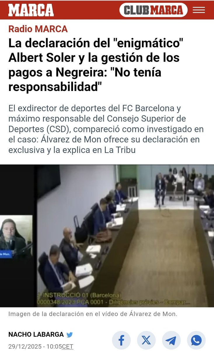 MiguelGalanCNFE's tweet image. Ni Albert Soler ni la nueva Ley del Deporte podían ‘resucitar’ el caso Negreira: la prescripción de 2018 estaba sellada desde la vieja ley de 1990.

La Ley del Deporte 39/2022 no salva ni mata el caso Negreira a nivel disciplinario en el ámbito deportivo: consolida un escenario…