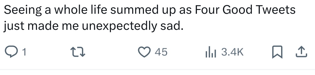 Shortwoman93's tweet image. I feel opposite. I think the fact that random people—who presumably lived a whole life w/ people who remember them more fully—get to also be remembered fondly by strangers for their contributions to lexicon &amp;amp; culture, is one of the few redeeming &amp;amp; nice qualities of the internet.