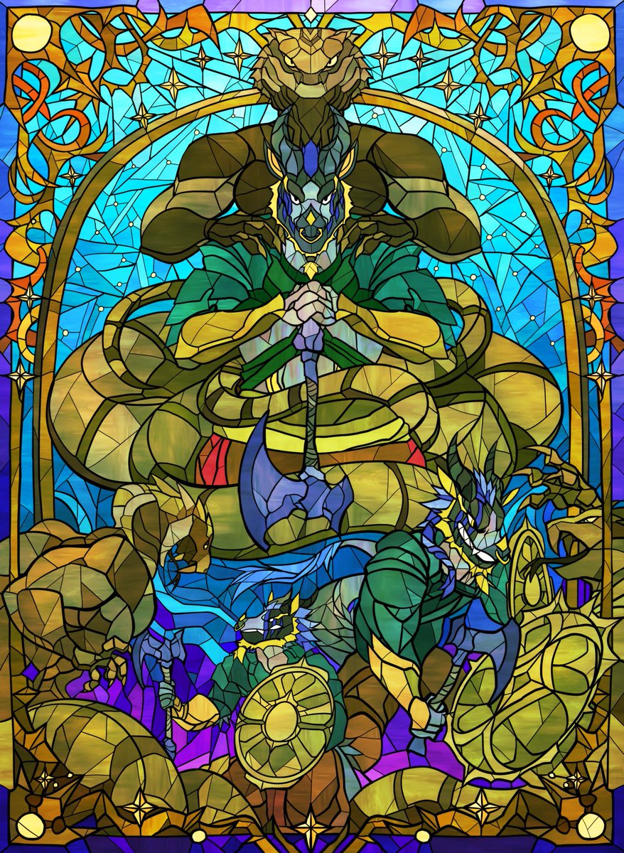 ALLOSAUREX's tweet image. First time trying stained glass