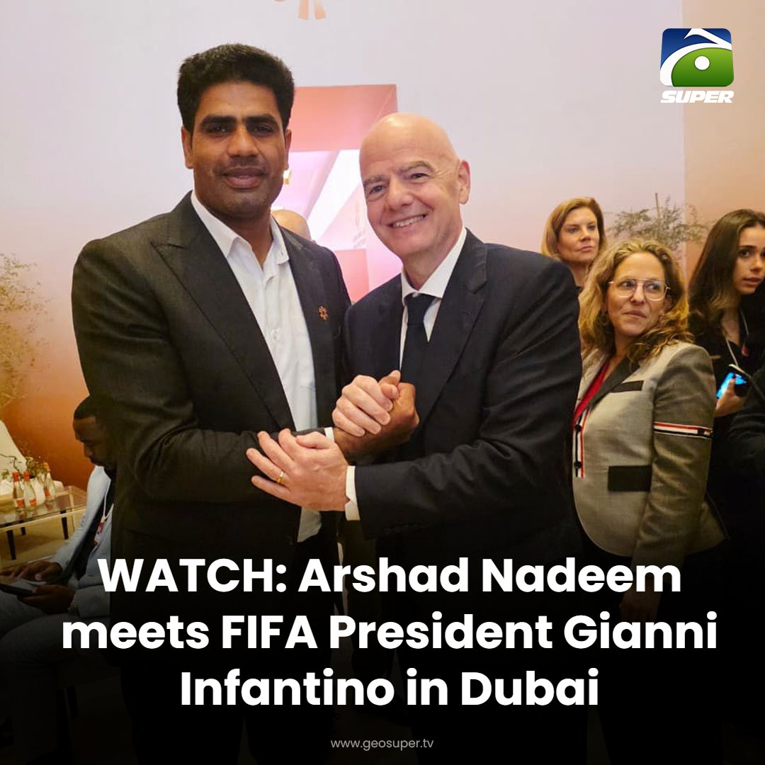 geosupertv's tweet image. Arshad's global recognition! 😍

Read More: geosuper.tv/latest/51905-a…

#ArshadNadeem #GianniInfantino #WorldSportsSummit