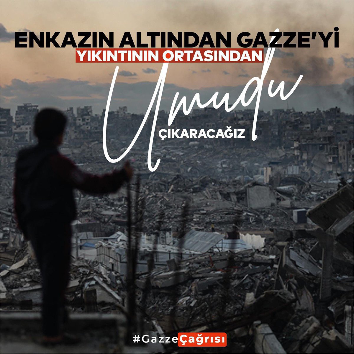 Bu bir kurgu değil, Gazze’den gelen gerçek bir feryattır.

Mazlumun sesi arşa yükselirken, susmak bize yakışmaz.

Zulme karşı tek yürek, tek ses olmaya geliyoruz.

<a href="/RTErdogan/">Recep Tayyip Erdoğan</a> 
<a href="/abuyukgumus/">Ahmet Büyükgümüş</a> 
<a href="/hakanaksu058/">Hakan AKSU 🇹🇷</a> 
<a href="/iekarayel/">Dr. İsmail Emrah KARAYEL</a> 
<a href="/AKPartiG_Antep/">AK Parti Gaziantep</a> 
<a href="/Akparti/">AK Parti</a>
<a href="/AKGMTeskilat/">AK Parti Teşkilat Başkanlığı</a>