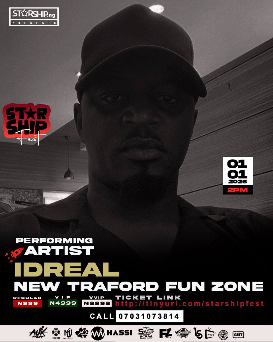 Starshipng's tweet image. THE FINAL BAR. 🧱

The mic drop moment of our lineup. IDReal. The rapper who doesn't close the show, he seals the legacy.

#STARSHIPFEST2026 is now complete.
🎟️ Seal your spot: tinyurl.com/starshipfest