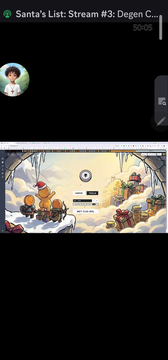 Thank you <a href="/degencoinflip/">Degen Coin Flip</a>  for rewarding UR members so magnificently! I won 100$ USDC today, 0.4sol yesterday, &amp; 0.3 sol on Sunday That's 2 Sol in 3 days! just being a member and in the Christmas Celebration VC! Don't fade on DCF! Last month I had  +200Sol in vol &amp; started w 0.5