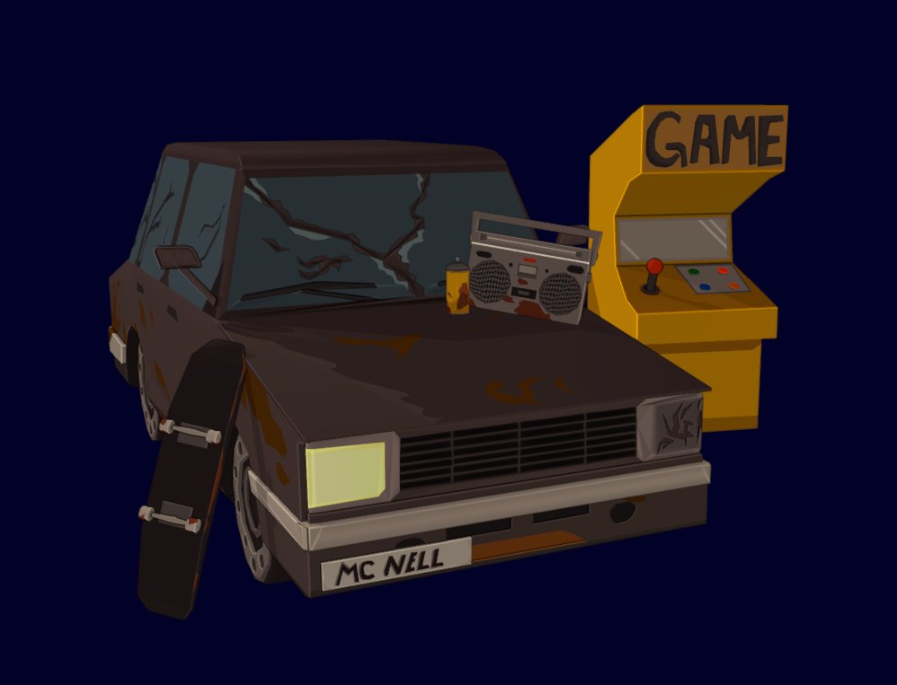 McNell_Dev's tweet photo. Been working on a small stylized low-poly set lately🕹
"80's-inspired city &amp; retro vibes 🚘🛹"
(Commissions open!🎶)

Discord: mc_nell |#robloxdev|#Roblox|#robloxart|#lowpoly|#asset |#Blender|#Car|#retro https://t.co/2q3inDiLLc