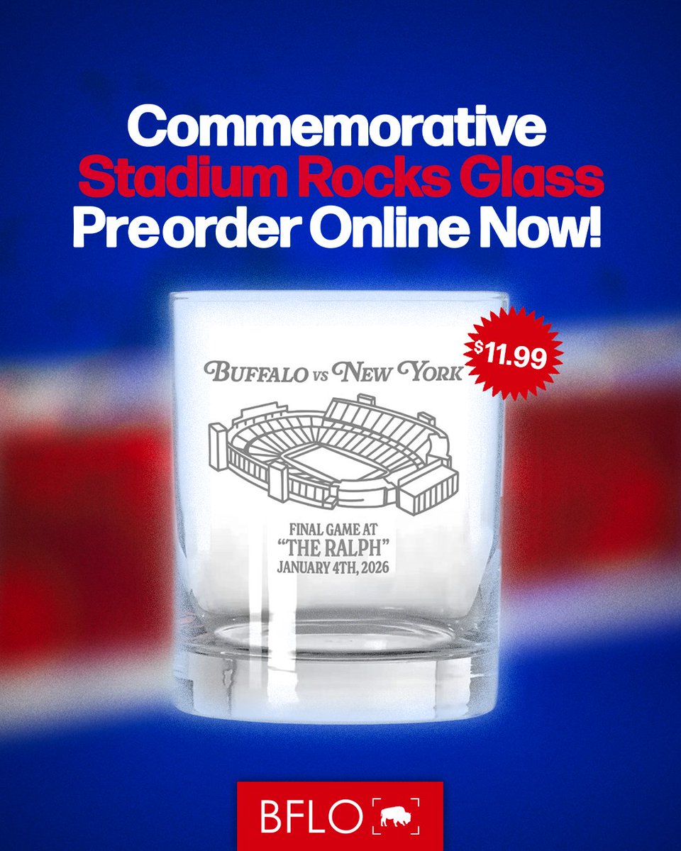 FAREWELL FROM "THE RALPH" 🏟️

The final regular-season game at The Ralph is here. Celebrate history with this commemorative glass honoring the last chapter of an iconic stadium. Available now on our website and in stores later this week!

Order here: bfloshop.com/products/doubl…