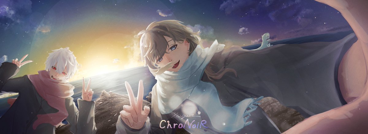 art_AWshigure's tweet photo. はいちーず！🌅
#くろのあとりえ #かな絵 #KuzuArt https://t.co/sm512tD3mC