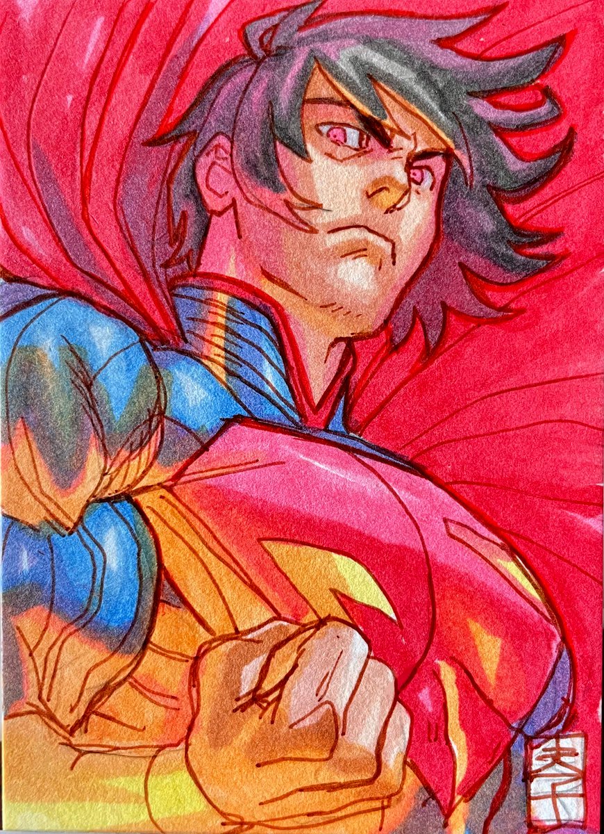 acecore2kx's tweet image. Absolute Superman sketch card
Ink and Olo markers on card size Bristol 

#dccomics #absolutesuperman #TradingCards