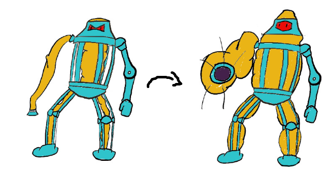 HeroBrunch's tweet photo. Here's my amazing Robot Master for the Robot Master Design Contest!
It has a light metal frame around it's main balloon-like body and it gets larger and stronger when full. I call him bagman but honestly he'll appreciate any name he's given. 
#MegaManDO #DesignARobotMaster https://t.co/qQxPsclvSg