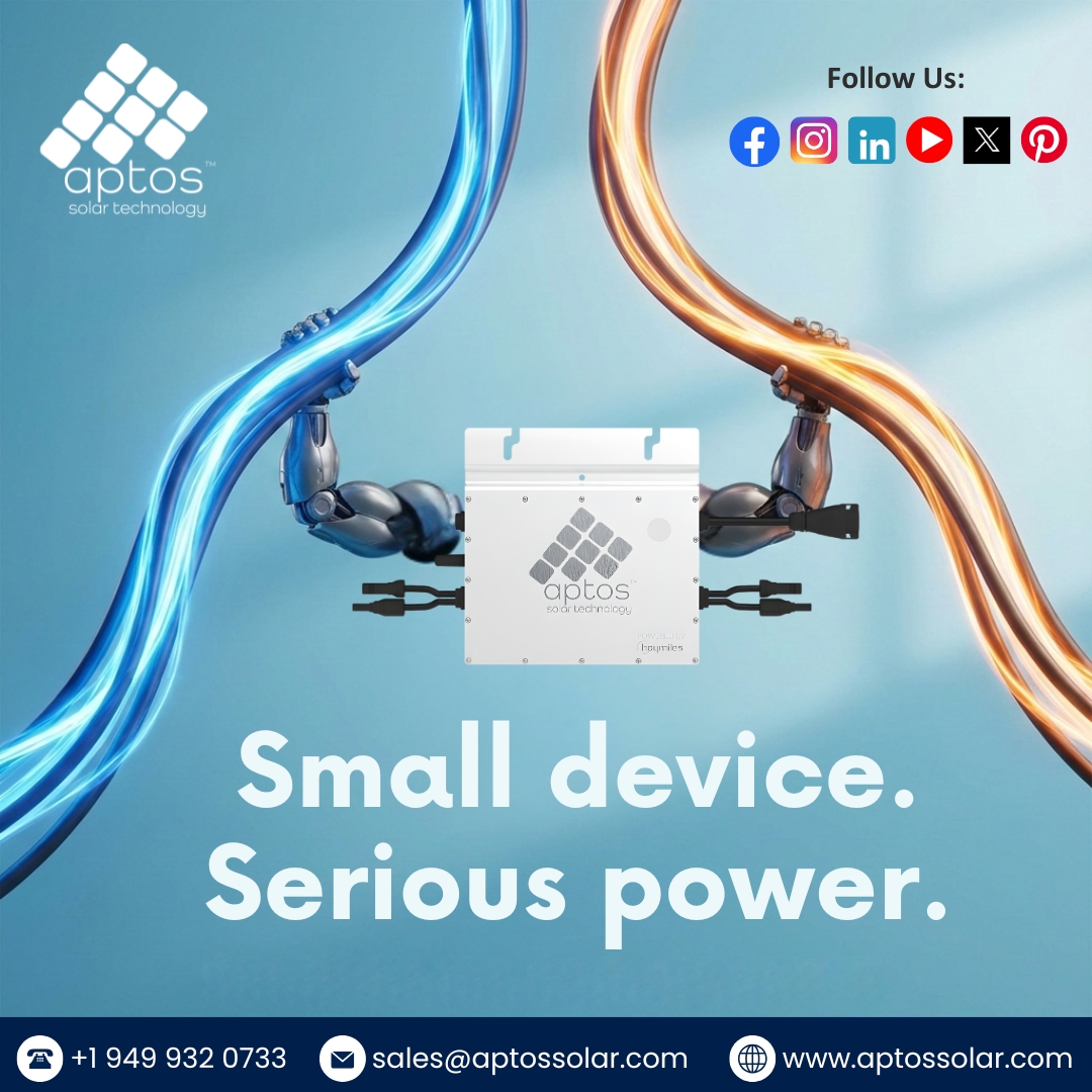 AptosSolar's tweet image. Small device. Serious power.
MAC 800.

Contact Us:
Website: aptossolar.com
Mobile: +1 949 932 0733
Mail: sales@aptossolar.com

#AptosSolarTechnology #SolarSolutions #InnovativeSolar #SolarWarranty #SolarPower #Microinverters #SolarLeadership #SolarCompany #SolarProvider