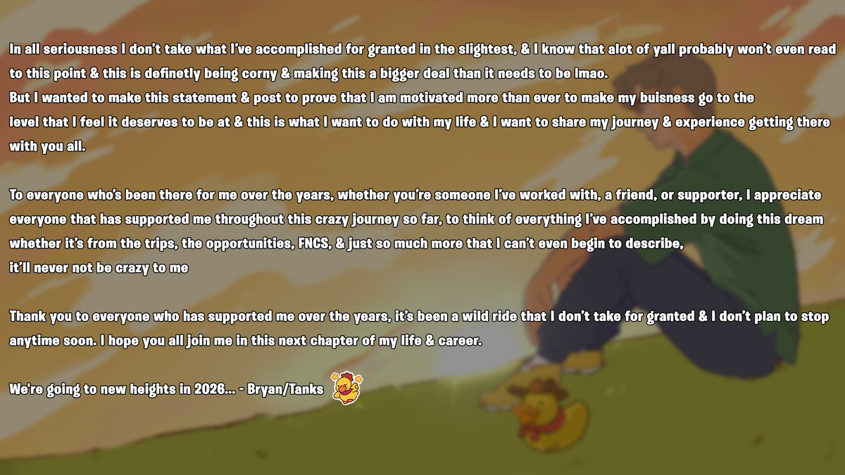 ShotbyTanks's tweet image. The Future of "Tanksx" &amp;amp; The Next Chapter

Thank you all for the support over the years
2026 will be game changing🙏