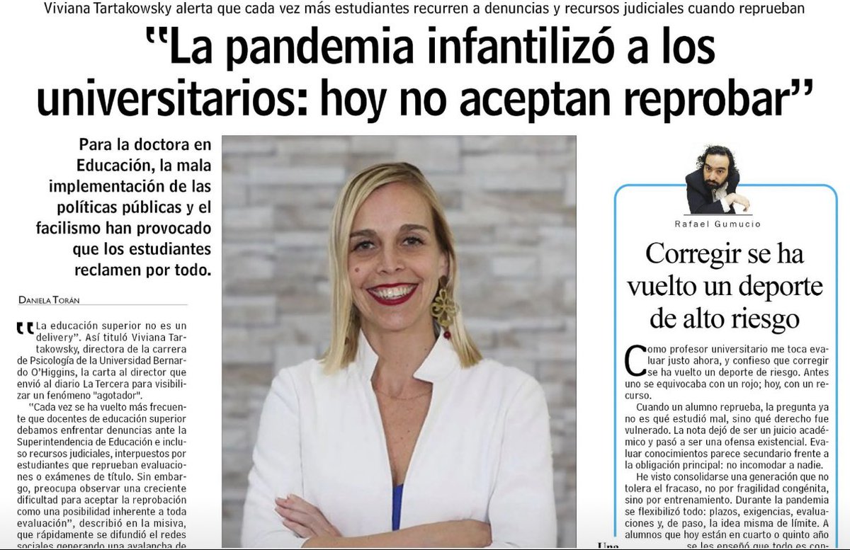 Discrepo que haya sido la pandemia la responsable de esa infantilización. Es periodo lo profundizó. Pero el fenómeno es anterior. Es de una generación que a través de paros y tomas exigió flexibilidades académicas absurdas. Las autoridades universitarias no hicieron más que ceder