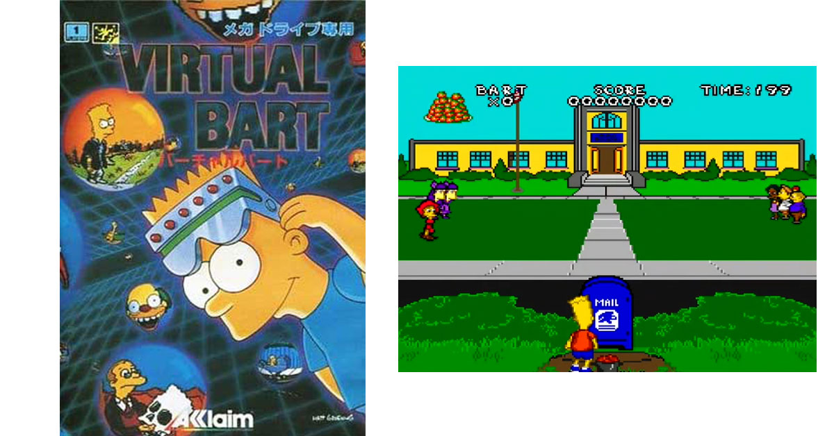 スーパーファミコンソフト　バーチャルバート　シンプソンズ　VIRTUALBART