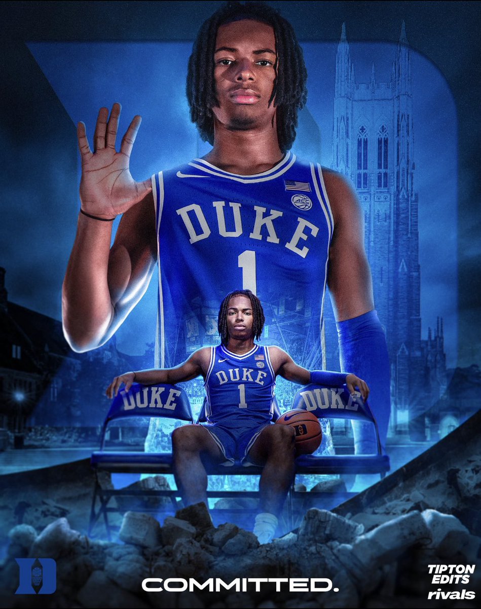 BREAKING: 2026 5⭐️ Deron Rippey Jr. has committed to DUKE University!!!! 🚨🚨🚨🚨

MASSIVE get for the Blue Devils!! 

Updated 2026 Commits: ⬇️

5⭐️ Deron Rippey Jr.
5⭐️ Bryson Howard 
5⭐️ Cam Williams 
4⭐️ Maxime Meyer 

Welcome to #TheBrotherhood Rippey fam!!! <a href="/rippey_deron/">Deron Rippey Sr.</a>