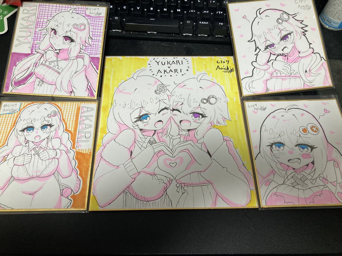 おはようございます!色紙5枚描けましたー!
本日は対戦よろしくお願いします! 