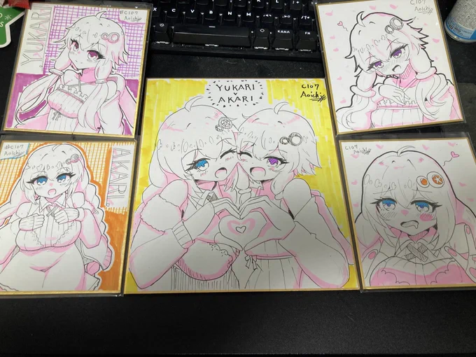 おはようございます!色紙5枚描けましたー!
本日は対戦よろしくお願いします! 