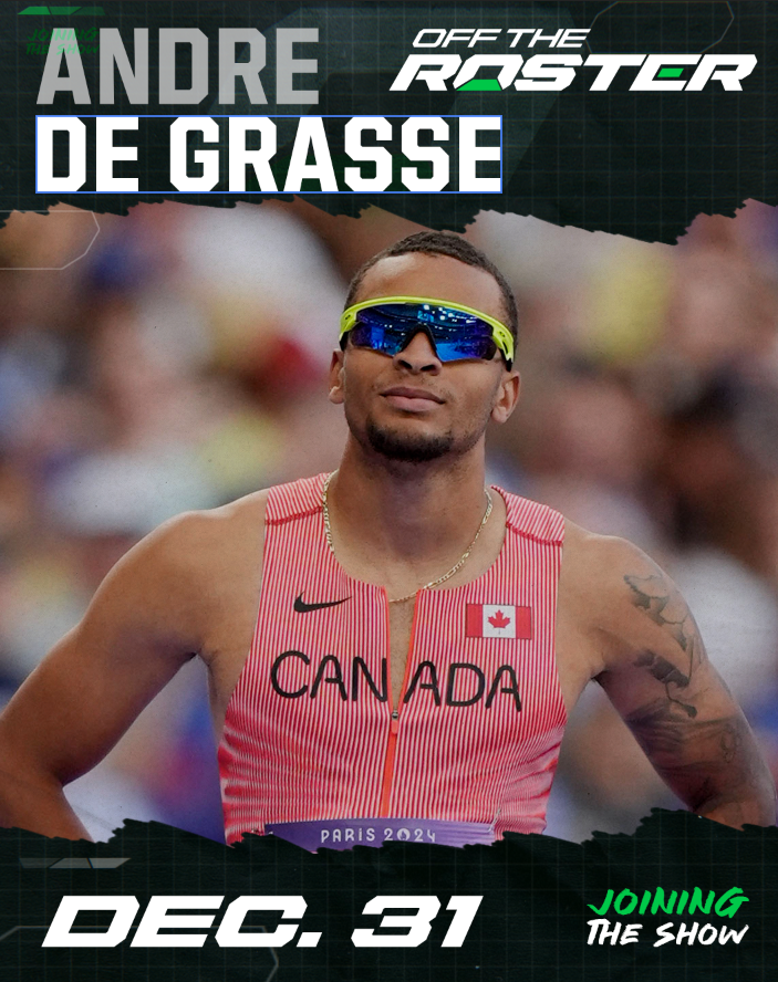 OffTheRosterPod's tweet photo. Canadian icon Andre De Grasse joins us tomorrow to start prepping @LindsayDunnTV for the 2028 Summer Olympics + he's got something really, really cool to show. You don't want to miss it @De6rasse
Live 10am EST on X, IG and YT
#Canadian #andredegrasse #olympics #legend
@Cabbie @danriccio_