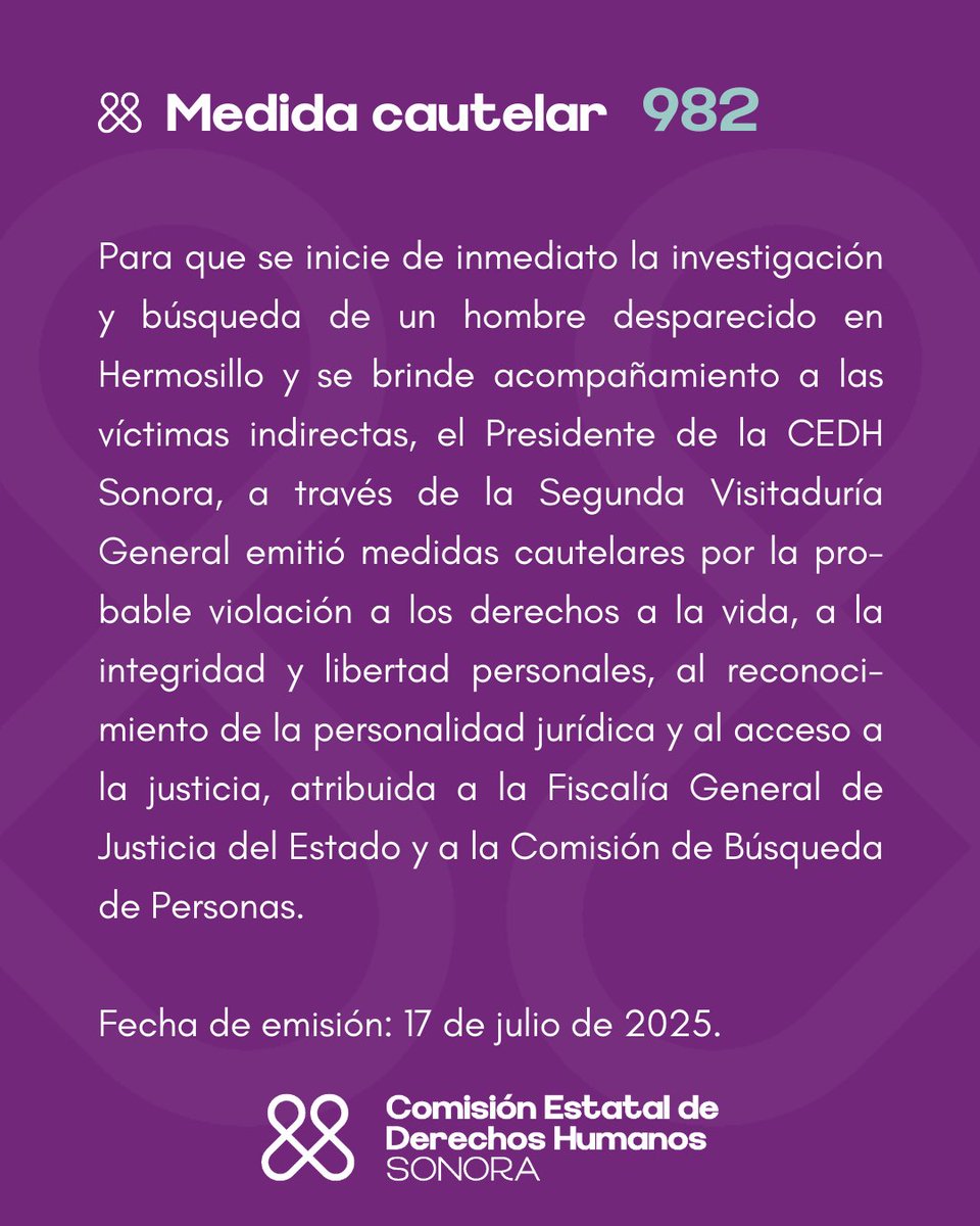 CEDH Sonora tweet media