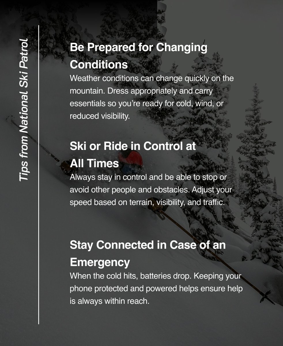 Skiing and snowboarding are epic—but the mountains are unpredictable. A dead phone, lost trail, or sudden weather shift can turn serious fast. Read safety tips from the National Ski Patrol and learn about our partnership with NSP.
 bit.ly/49oFIcq