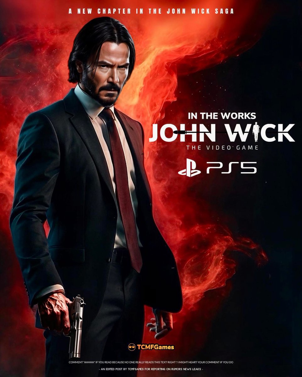 TCMF2's tweet image. John Wick PS5 Game 

▫️ A big-budget John Wick video game is officially in early development

▫️ The studio is expanding the John Wick universe beyond films
▫️ Lionsgate plans a “regular cadence” of John Wick content 
▫️ The new game is expected to be a AAA action title

-…
