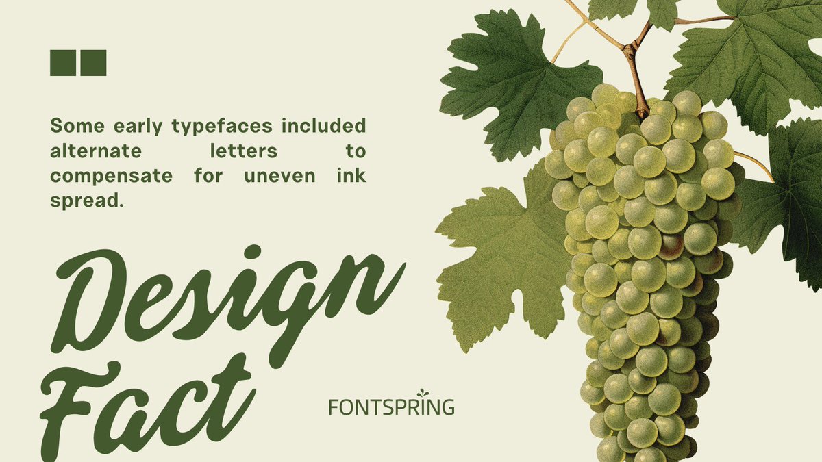 Before software fixes, designers solved ink issues with extra glyphs! #DesignFact