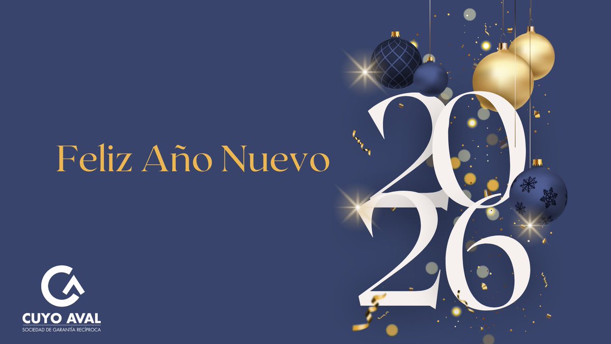 Desde Cuyo Aval damos la bienvenida a un nuevo año con el compromiso de seguir acompañando el crecimiento, los proyectos y el desarrollo de las #PyMEs. 

Que el 2026 nos encuentre trabajando juntos, generando oportunidades y construyendo futuro.

¡Feliz año Nuevo!