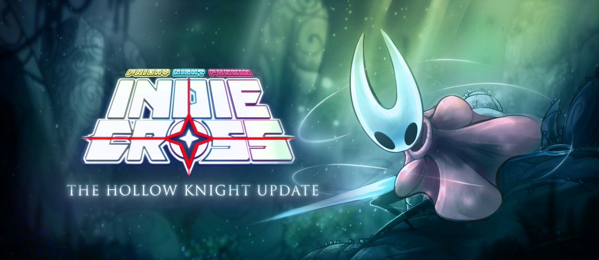 Promo art I did for Indie Cross! #indiecross #hollowknight #fnf #fridaynightfunkin