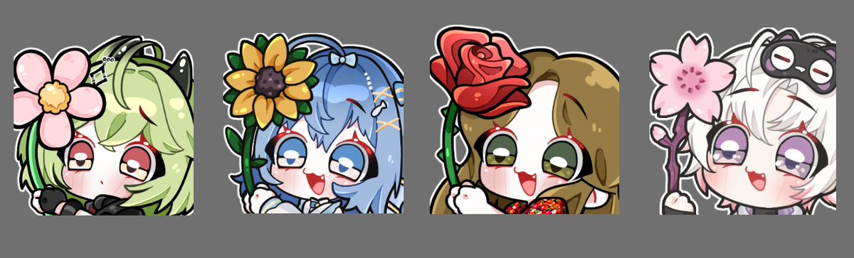 hellee_art's tweet image. trying to build an army of "emote flower". will i put off in 2026?? 👀