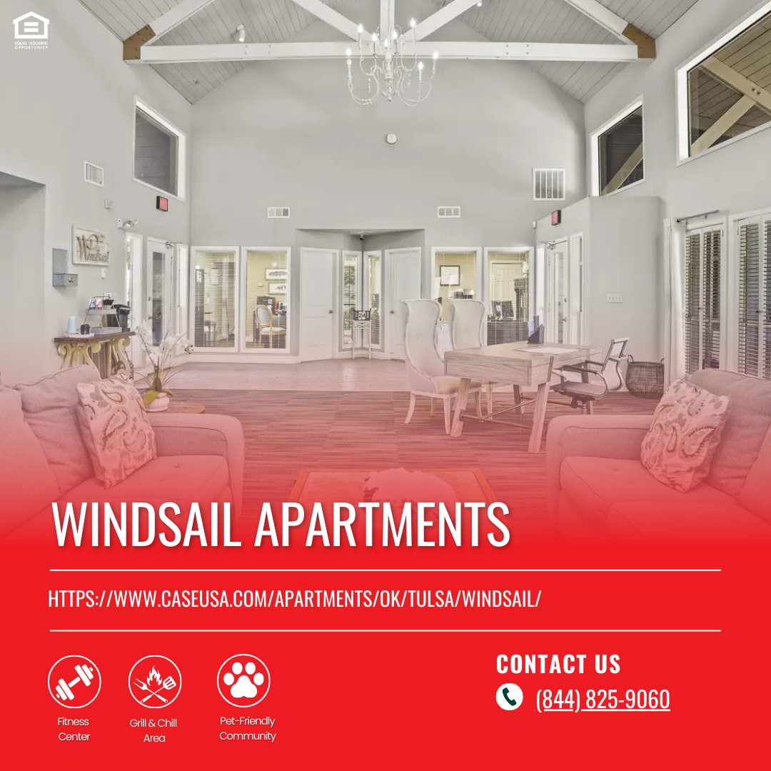 CaseAssociateOK's tweet image. Windsail Apartments in Tulsa offers a comfortable, pet-friendly setting designed for everyday ease 🌿🐾 Enjoy warm living spaces, a dedicated dining area, and the option to unwind in a relaxing tub or step outside onto your private balcony or patio to take in the scenery....