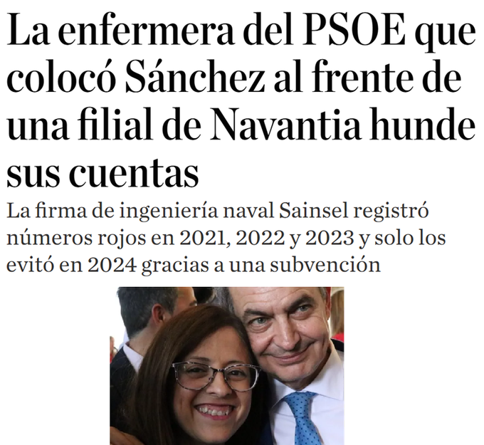 CCivicaCatalana's tweet image. Susana Hernández, Susi, es enfermera en un hospital de Murcia

No tiene título de ingeniería ni nada parecido pero la han puesto a dirigir la empresa pública de ingeniería

Susi se embolsa 127.000 euros y ha dejado la empresa al borde de la quiebra

Tus impuestos vuelven. A Susi.