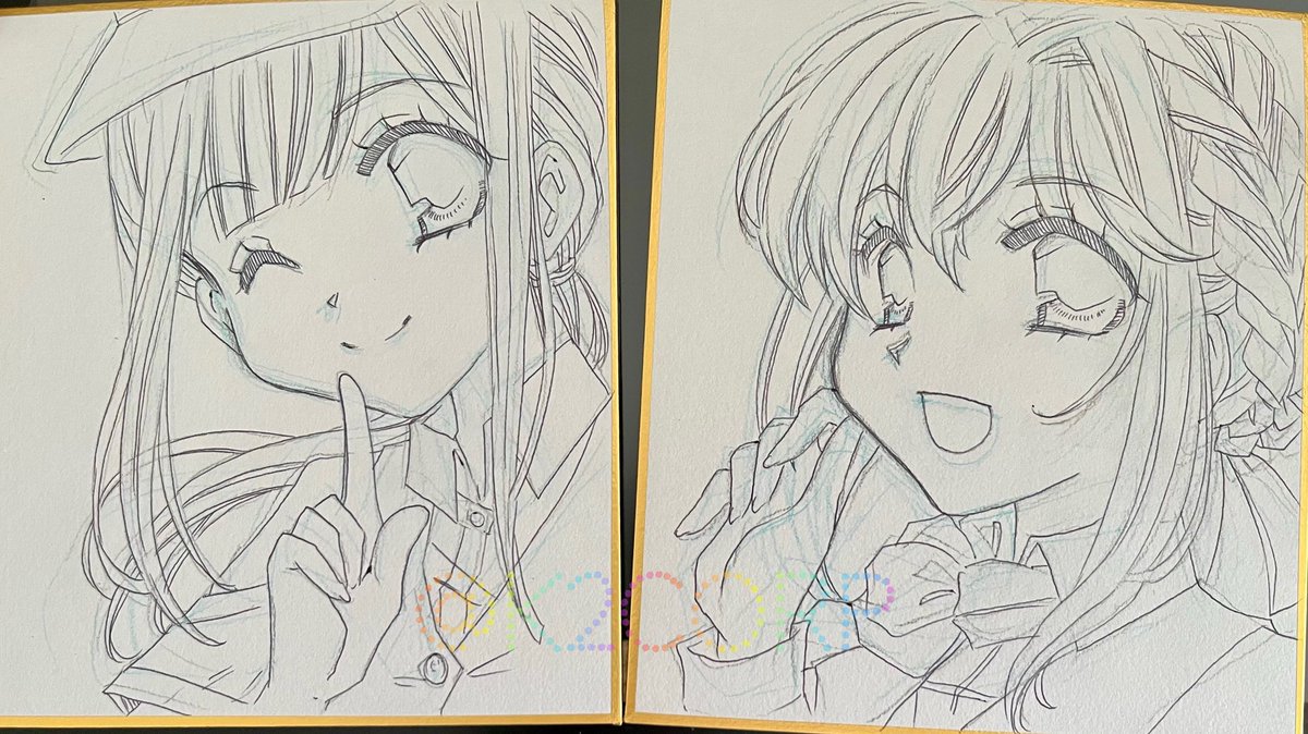 さて そろそろまどかさん色紙も仕上げたいですね… あとまきのん＆た