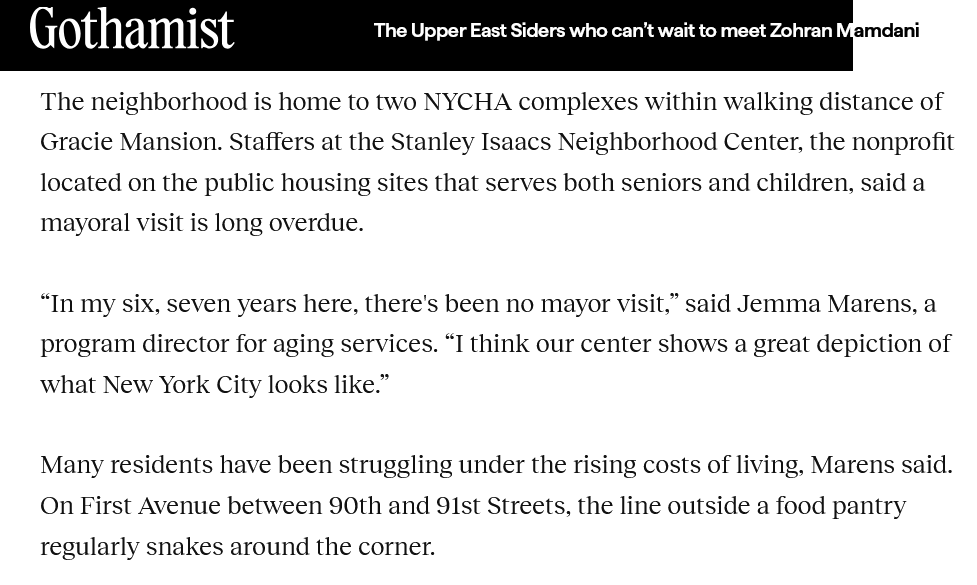 kallos's tweet photo. “In my six, seven  years here, there's been no mayor visit,” said Jemma Marens, a program  director for aging services. “I think our center shows a great depiction  of what New York City looks like.” https://t.co/pzUty99Hf7