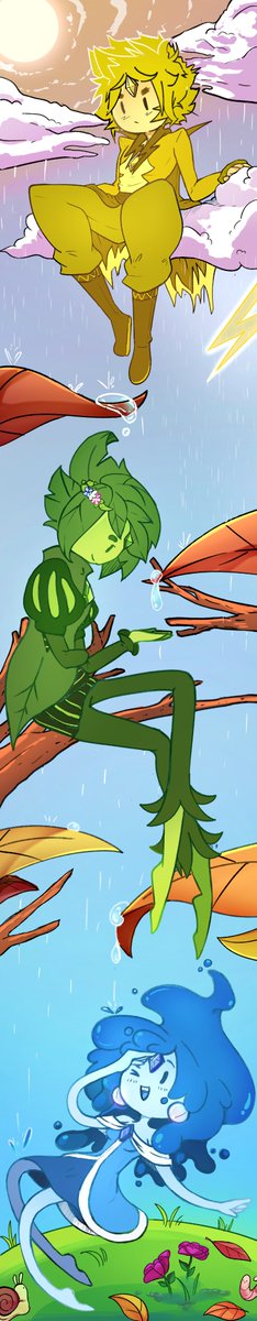 PixelsParasite's tweet image. The full Adventure Time Elementals Piece