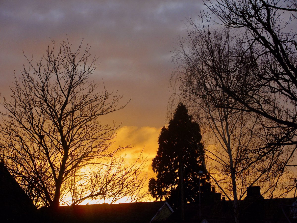 Sunset this afternoon at Waterbeach, temperature 4°c…<a href="/StormHour/">#StormHour</a>