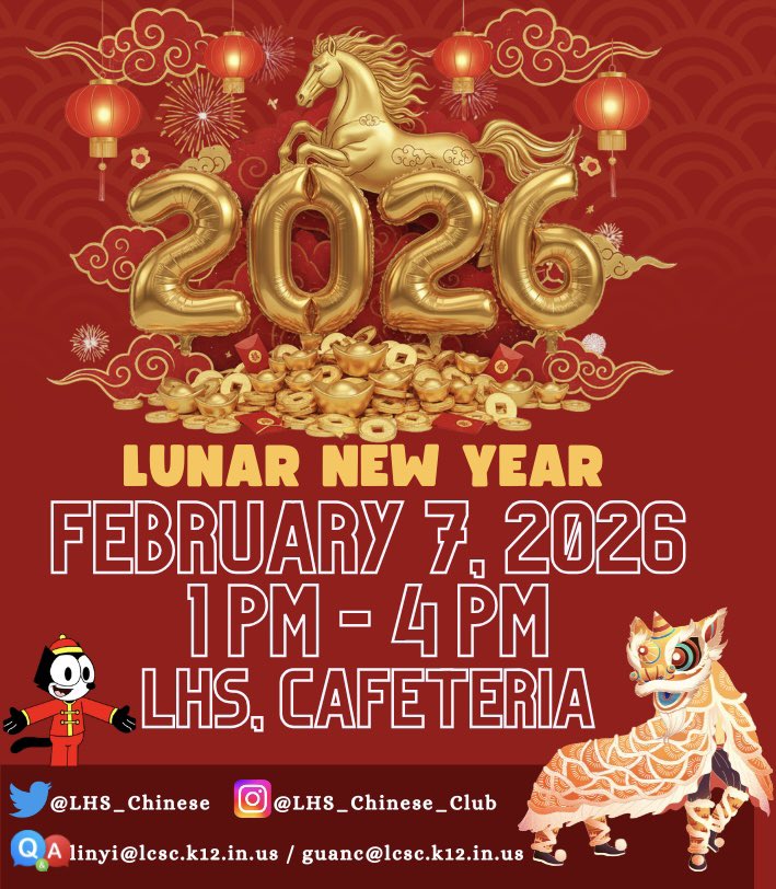 Come join us to celebrate the Lunar New Year! See you all then.