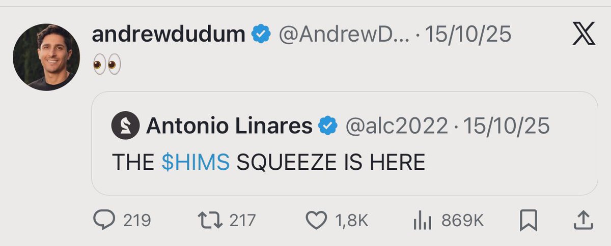 $HIMS This reply marked the top.

Nice <a href="/AndrewDudum/">andrewdudum</a> 👏🏻