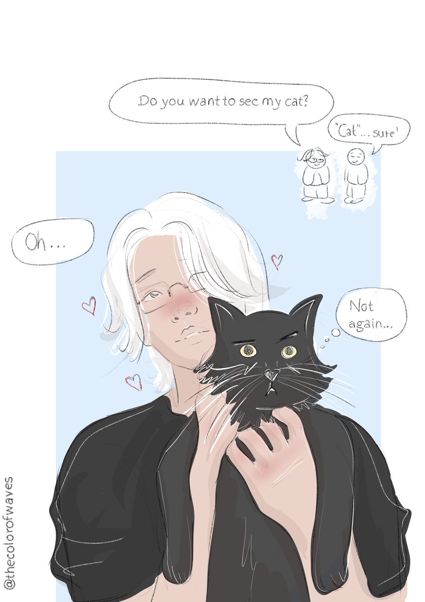 Rumor has it Yoongi has shown his cat. 😏