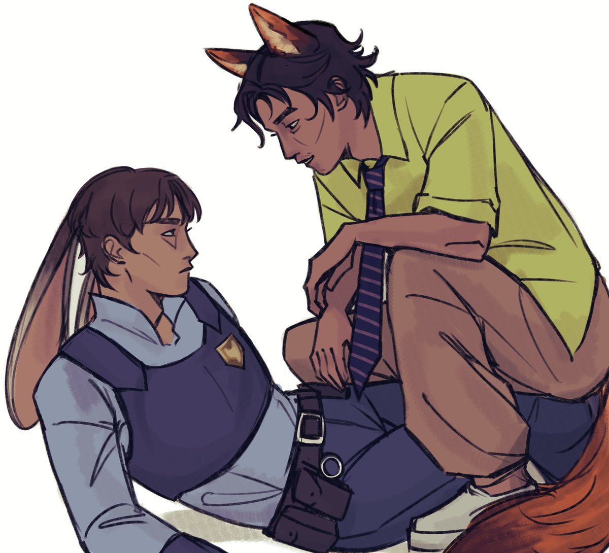 kalx001's tweet photo. hi squoomfs if anyone is still alive i drew inhun as nick &amp; judy

(for my lovely @hwanqinho who was crashing out over them and wanted to relate it back to inhun 🫶🎄) https://t.co/uhirtRCeaI
