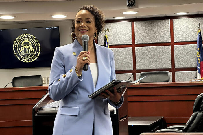 Alicia Johnson was sworn in as the first Black woman to serve on the Georgia Public Service Commission and the first female Democrat ever elected to the commission, marking a historic milestone in Georgia politics.